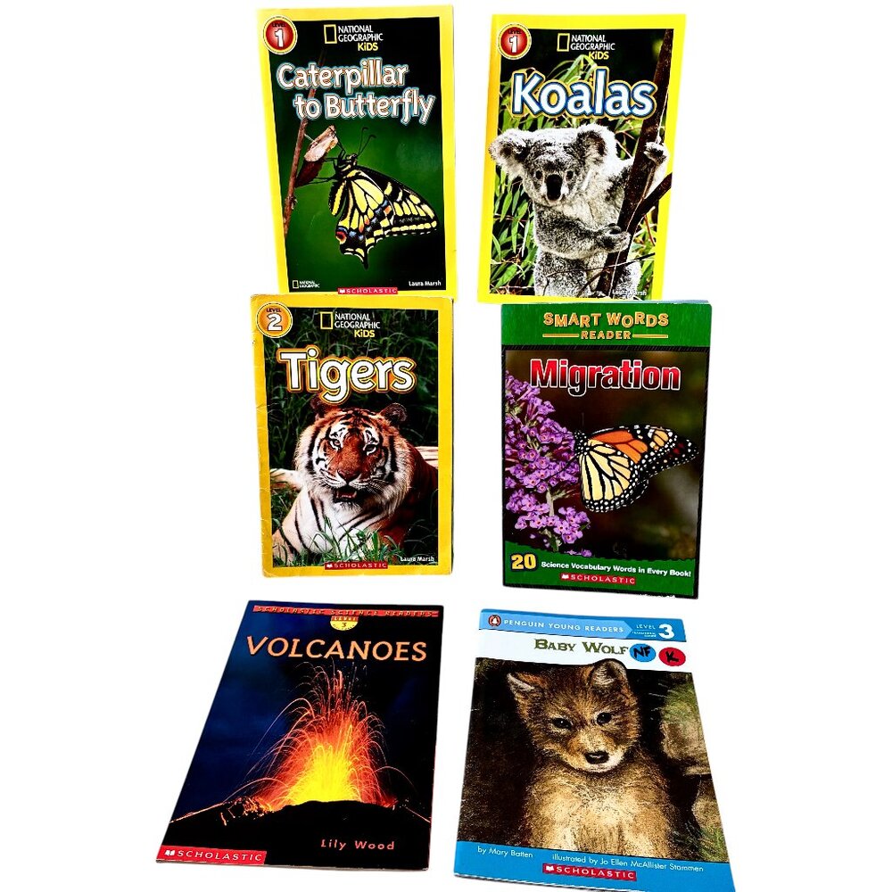 National Geograph KIDS Books Magazines Koala Tiger Catepillar + 3 Other Lot of 6